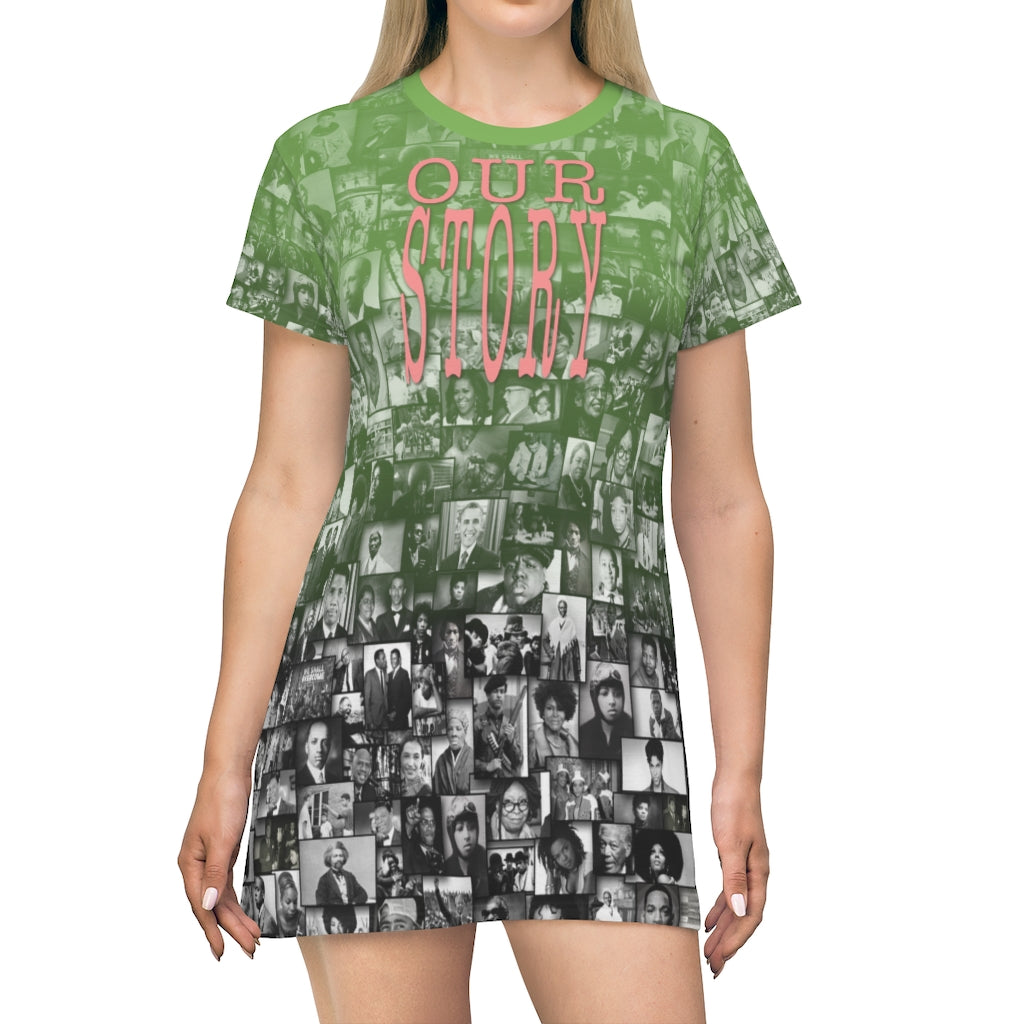 Blaque Fish: Our History Dress Green