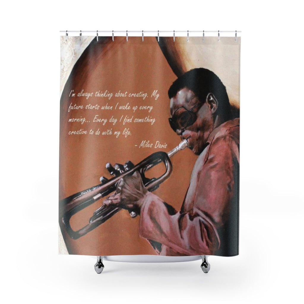 Miles Davis Shower Curtains